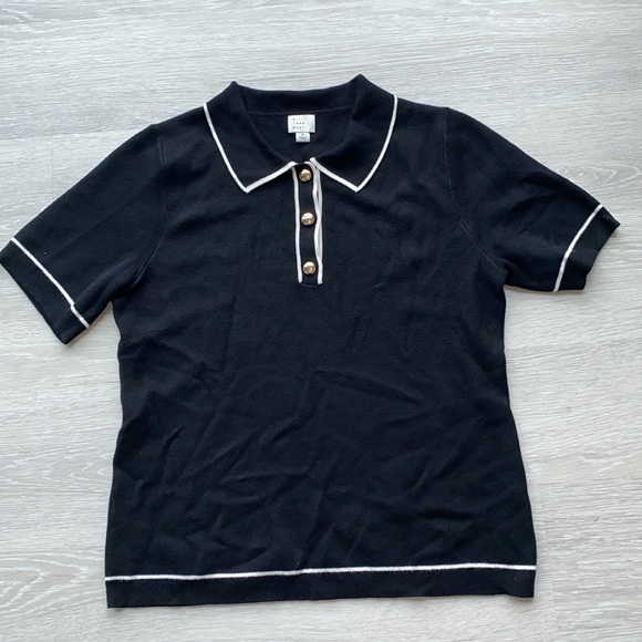 EUC | a new day Polo Knit Top with White Trim - Picture 5 of 11